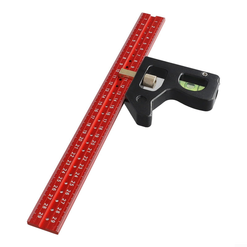 Combination Square Tool, Stainless Steel Movable Square Ruler for Angle/Measuring Marks and Drawing, Woodworking Tools, 45-90 Degree Marking(400mm) 400mm
