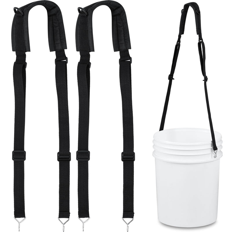2 Pcs 5 Gallon Bucket Shoulder Carrying Strap, Multifunctional Bucket Sling Bucket Holder for 5 Gallon Bucket Accessories, Length Extension Replacement for Wire Handle
