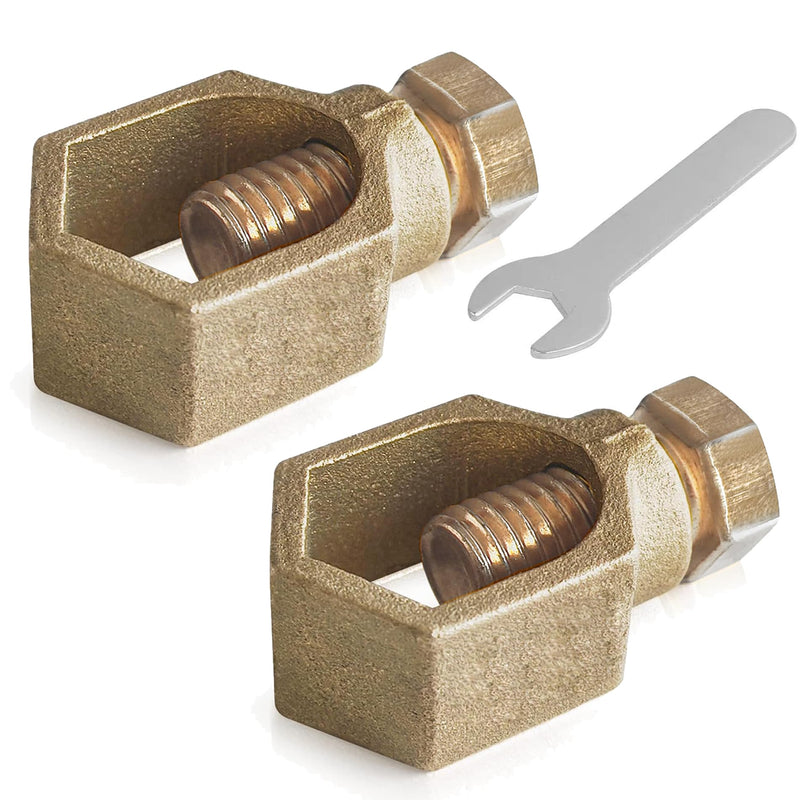 Copper Ground Rod Clamp, Great for 1/2”- 5/8” Grounding Rods (2, BCP58 (1/2''-5/8'')) 2pcs Ground Rod Clamp
