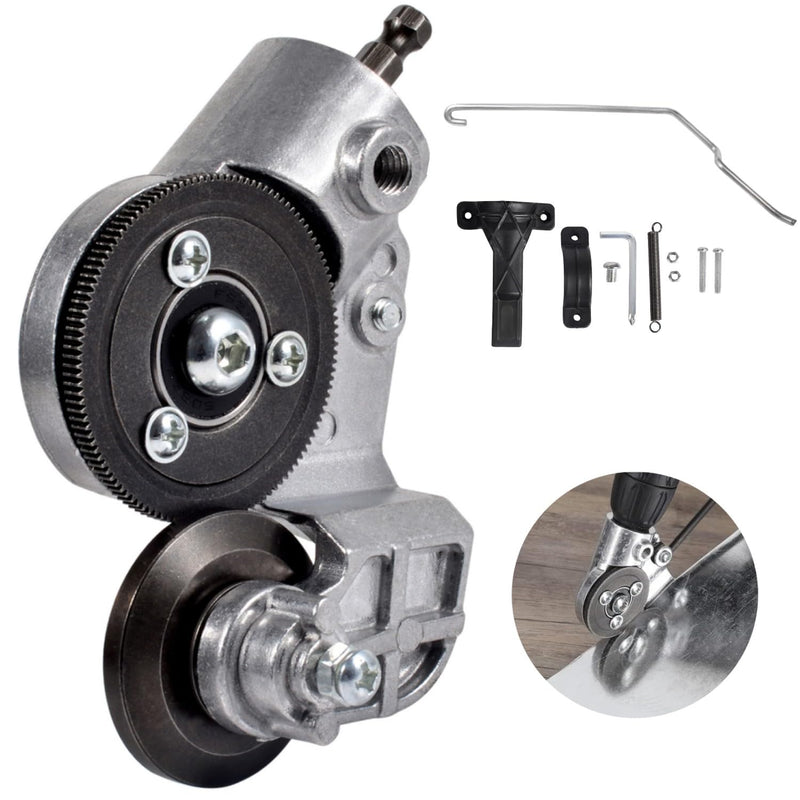 Electric Drill Plate Cutter - DIY Metal Shears for Flat Metal Sheets, Adapter Included, Precise Cutting of Iron, Steel, Copper, Aluminum - Ideal for Professional and Home Use