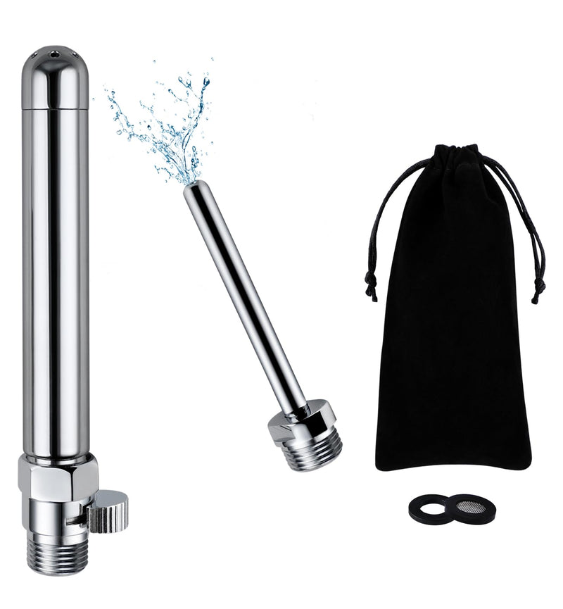 Shower Enema Kit, Shower Douche Nozzle Cleansing System with Water Control Valve for Men and Women Portable Cleaning (Polished Chrome) Polished 6.5 Inch