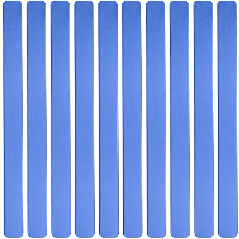 ABBECIAO 7" x 0.5" x 0.05" Thick Anodized Aluminum Bracelet Blanks for Laser Engraving and Metal Stamping (Pack of 10) Blue