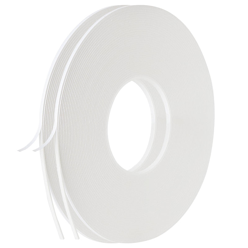 2 Roll of White Double Sided Foam Tape,PE Foam Tape，White Mounting Adhesive Tape (1/8 Inch by 50 Feet) 1/8 Inch (3mm)