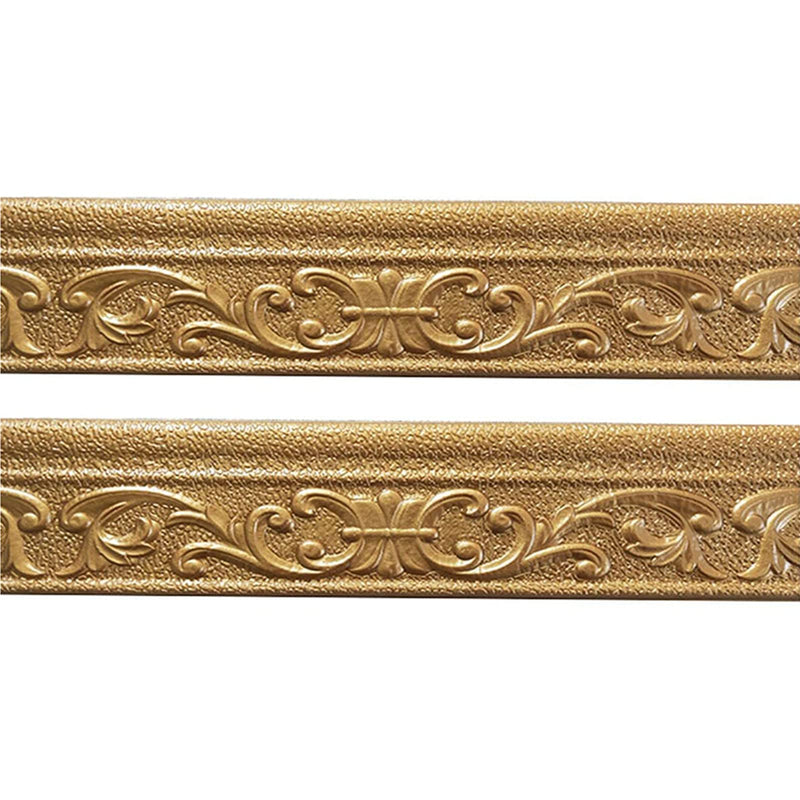 2 Roll Flexible Foam Molding Trim, 181" x 3.1" Peel and Stick Crown Molding Wallpaper Border Self Adhesive 3D Wall Edging Lines Trim for Wall Edge, Ceilings, Countertops Home Decor (Copper) Copper