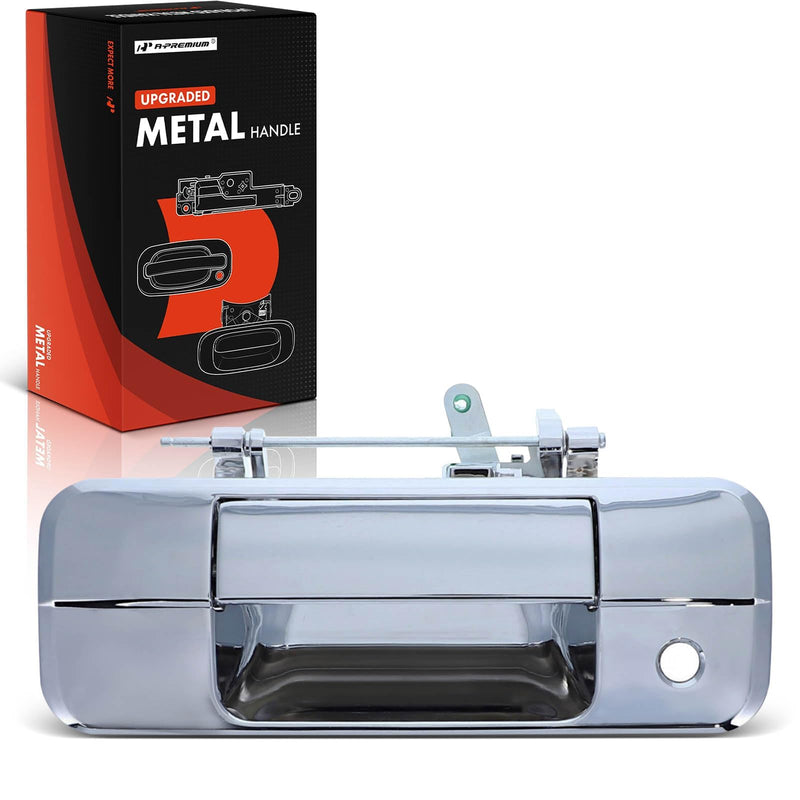 A-Premium - Upgraded Metal Tailgate Handle - Compatible with Toyota Tundra 2007-2013 - Chrome Latch Handle, w/Keyhole, Replace# 69090-0C040-Metal Upgraded Metal Handle
