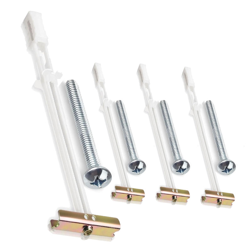 4 Pcs Drywall Anchors with Included Bolts for 1/4-20, Hollow Wall Anchors for Drywall Heavy Duty, Toggle Bolts for Drywall, Holds up to 270lbs Each in 1/2-in Drywall for Hanging TVs, Cabinets, etc. 4