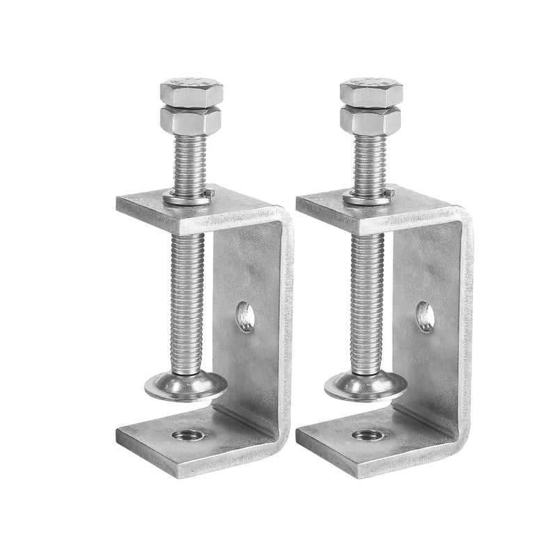 2 Pack 304 Stainless Steel C Clamp 2-9/16 Inch C Clamps for Woodworking and Welding Mounting，Suitable for Home and Professional Use 2 9/16 inch─2pcs─66mm