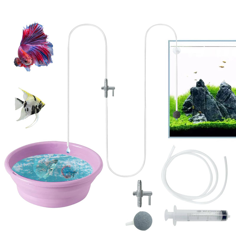 Drip Acclimation Kit for Aquarium, Adjustable Precision Slow Drip System to Reduce Stress & Prevent Osmotic Shock, Safe Transition for Saltwater Freshwater Fish, Shrimp, Coral, Marine Fish 1 SET