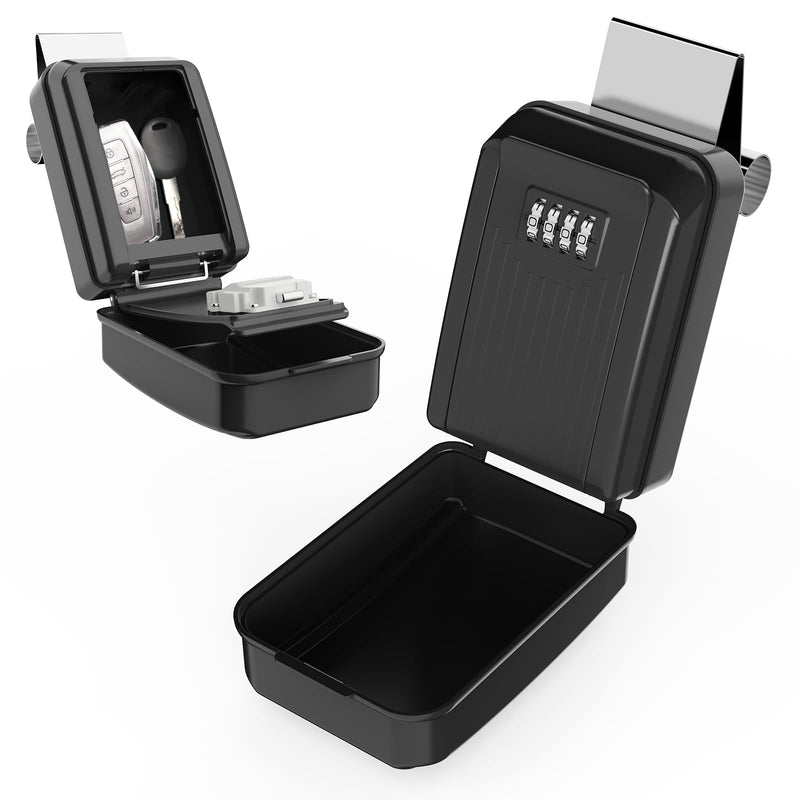 Car Window Lock Box for Turo, Car Key Lock Box, 4-Digit Combination Lockbox, Larger Capacity Security Key Hiders for Ride Share, Turo, GetAround(New Verison)