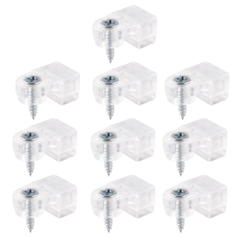 10pcs Glass Retainer Clips with Screws, Cabinet Glass Retainer Clips Storm Door Glass Retainer Clips Glass Retainer Strip for Windows Doors Cabinet - NewNest Australia