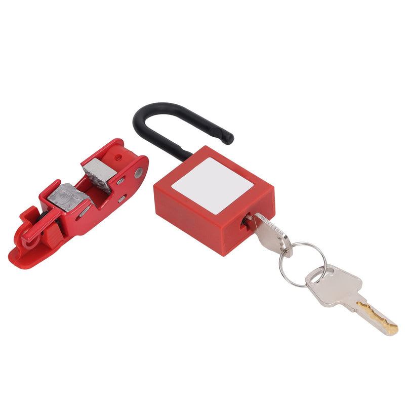Circuit Breaker Lockout Red Electrical Box Circuit Breaker Lockout Kit, Tagout Breaker Box Lock Circuit Breaker Switch Lock Device with Padlock High Strength Nylon and Aluminium - NewNest Australia
