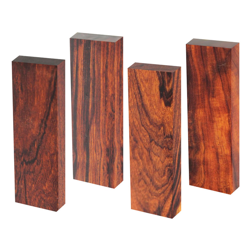 IECAP LLC 4 Pieces Ironwood Knife Scales - Natural Wood Knife Handle Material – Knife handle Scales for DIY Crafts - Size 4.72 x 1.57 x 0.39 Inch