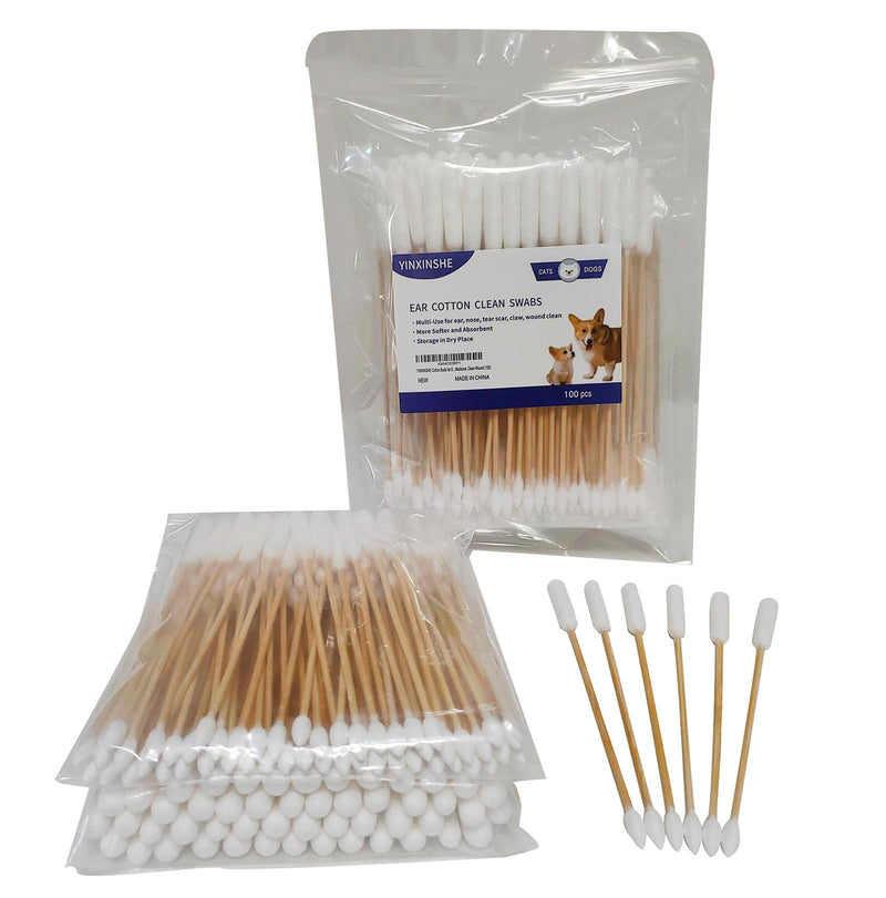 Large Q Tips for Dogs Ears, 6 Inch Cotton Swabs for Cleaning Large Dogs Ear, Long Q Tips Pet Cotton Buds for Dog Ear Care, Apply Medicine, CleanWound (100) 100 - PawsPlanet Australia