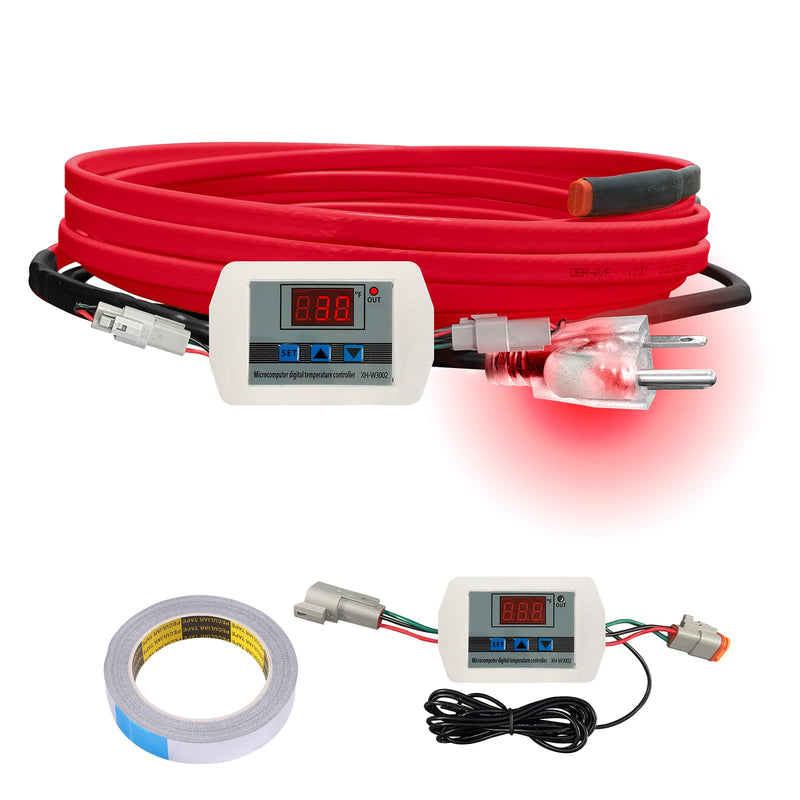 OEBLD Heat Tape for Water Pipes 6FT, Replaceable Smart Thermostat for Pipe Freeze Protection, Self-Regulating Roof Deicing Cable for Metal and Plastic Home Pipes