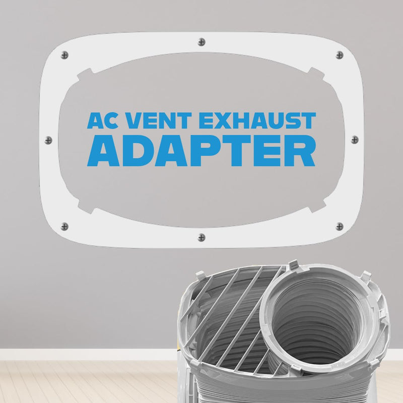 AC Exhaust Hose Adapter Plate for Windows & Sliding Doors for Midea Duo White