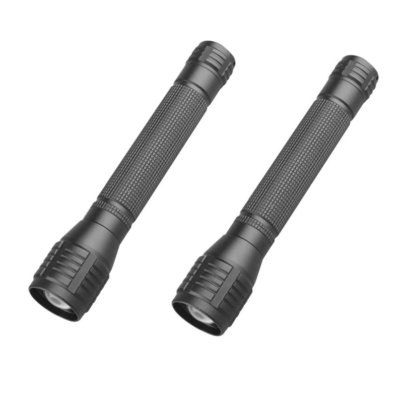 High Lumens Zoomable LED Flashlight, 3 Modes, AA Battery Powered – Powerful for Camping, Outdoor, and Emergency Use,2-Pack 3-Mode