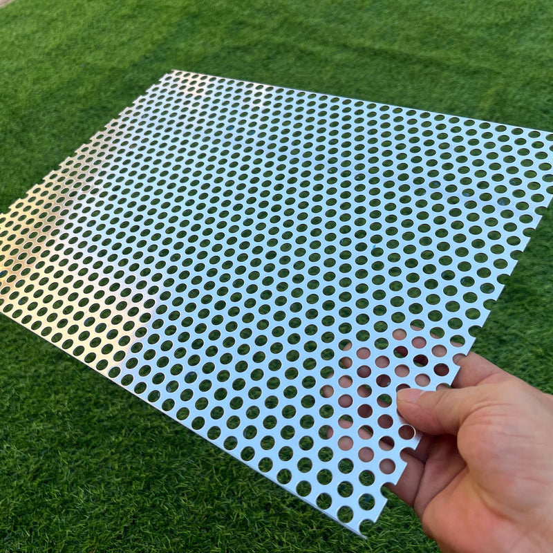 Aluminum Perforated Metal Sheets 16"x12" 16 Gauge with 1/3" (8mm) Opening, Expanded Metal Mesh Screen for Decorative Use 16" X 12"