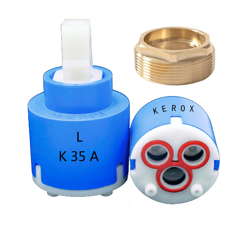 K35A Faucet Cartridge, Replacement Cartridge Compatible with La Torre, Gerber, Danze & Moen, Single Lever Shower Tub Repair, Tub Faucet Cartridges-KEROX K35A