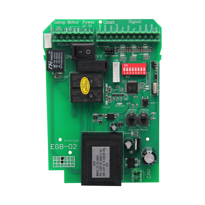 PCB Circuit Control Board Replacement for K1106 & K1108 Sliding Gate Opener, Main Electronic AC 110V Control Board for Automatic Sliding Gate Motor Controller