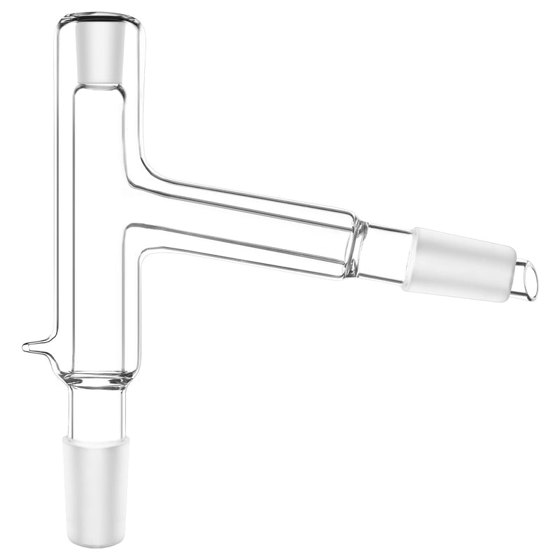 stonylab 75 Degree Distillation Head with Vacuum Jacket, 24/40 Lower and Side Ports, 14/20 Upper Port, Compatible with stonylab Adapters for Efficient Laboratory Distillation 14/20-24/40 Joint