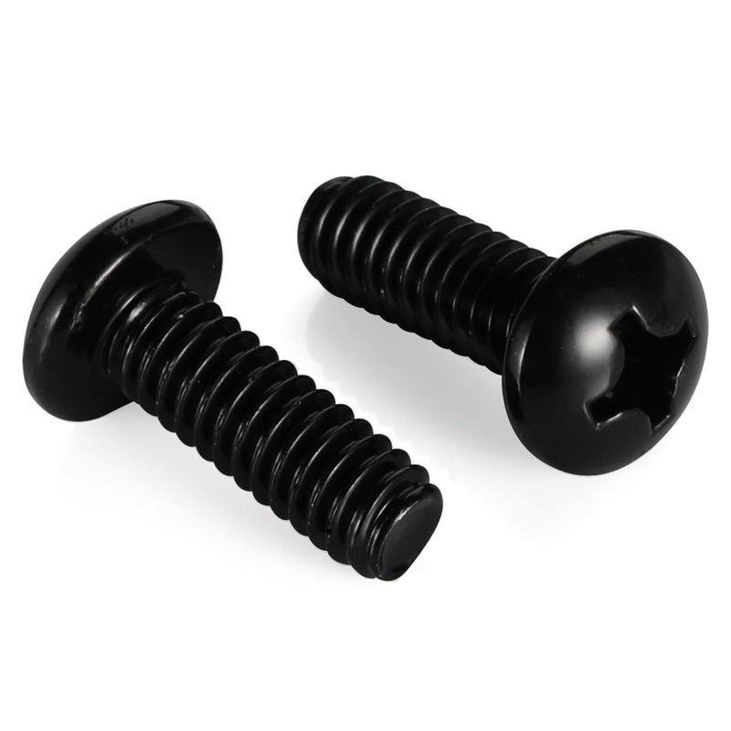 6-32 x 3/8" Pan Head Machine Screws, Stainless Steel 18-8 Black Finish, Fully Threaded, 100 PCS 6-32 x 3/8"