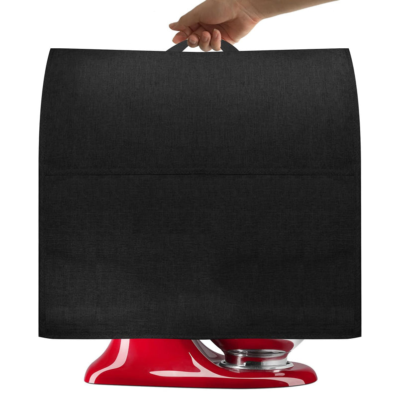 Stand Mixer Dust-proof Cover for KitchenAid Mixer，Multi Pockets for Various Kitchen Appliance Accessories，Water-resistant，Easy Cleaning (Black(New style), Fit for Tilt Head 4.5-5 Quart) Black(New style)