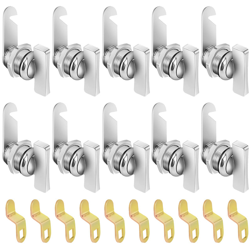 Thumb Cam Locks, 10Pcs 5/8“ RV Locks for Storage Door, Compartment Door, Thumb Operated Locks Keyless Non-Locking Locks Fits on Vehicles, Files Drawers (5/8 Inch 10Pcs) 5/8 Inch 10Pcs