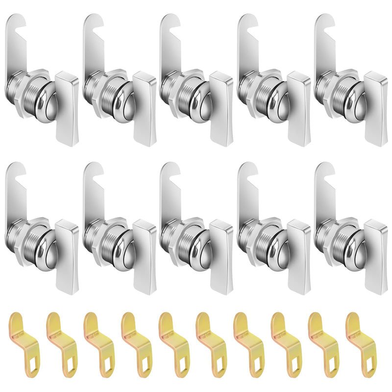 Cabinet Cam Locks 1-1/8” Thumb Operated, 10PCS RV Locks for Storage Door, Compartment Door, Keyless Non-Locking Fits on Camper, Vehicles, Files Drawers (1-1/8 Inch 10Pcs) 1-1/8 Inch 10Pcs