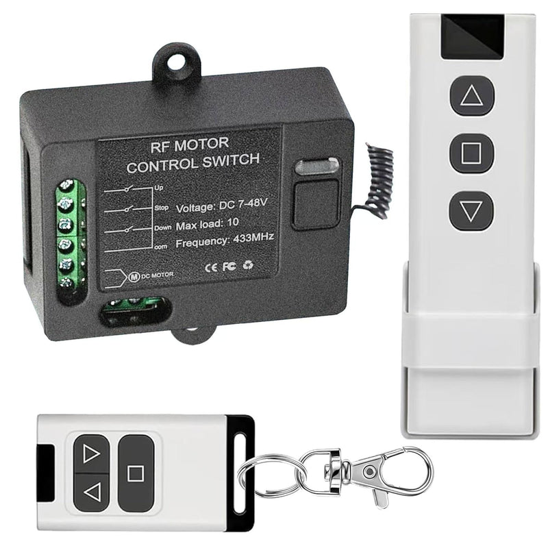 Forward Reverse Remote Control Switch,Linear Actuator 12V Remote Control Switch,DC7V-48V 10A Remote Control Switch,328 Feet Remote Control Range,for Motors,Winch Electromagnetic Relay Contactors 7V-48V DC