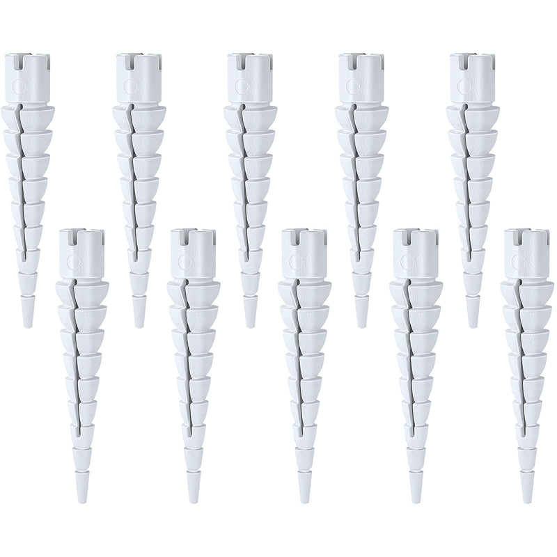 10 Pcs Wood Anchor, Stripped Screw Hole Repair Kit for Wood, Door, Fixing Stripped Screw Holes, Fits Wood Screws Sizes #2 to #16, Screw Holes from Stripped to Gripped, White