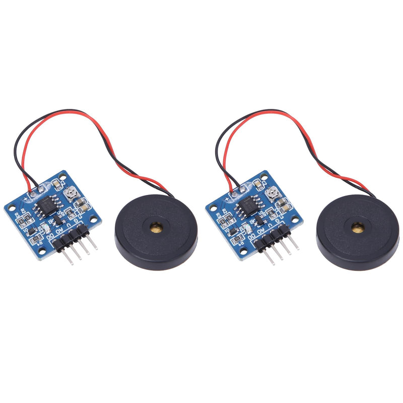 2PCS Piezoelectric Vibration Tapping Sensor Module Vibration Switch Module 5.0V DC AD DO