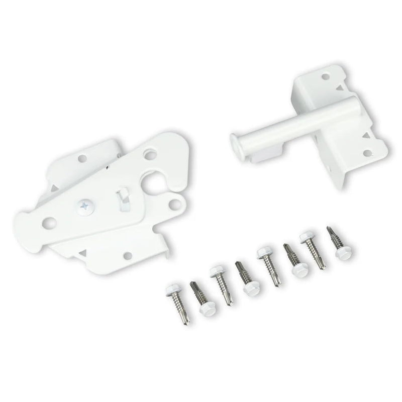 Advantage Industries 2” Stainless-Steel Self-Latching Gate Latch | Hidden Spring Design | Two-Way Spring Latch Entry | Pad-Lockable | Left & Right Reversable | Aluminum & Vinyl/PVC Gates - Black White