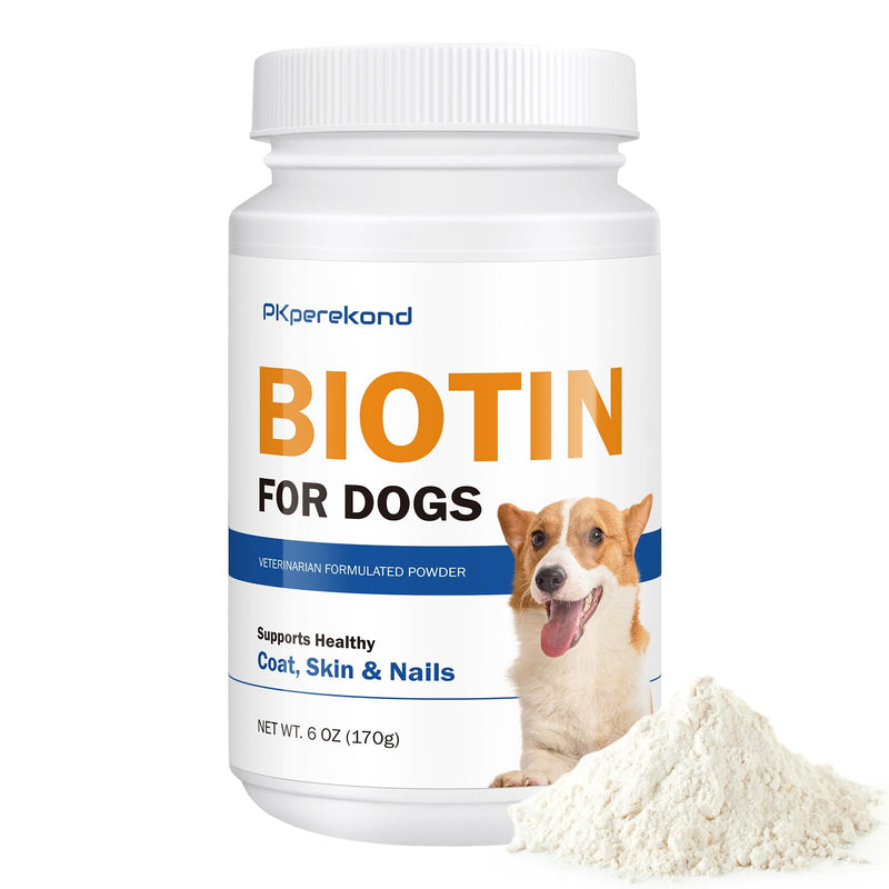 Biotin for Dogs, Supports Shiny Coat and Healthy Skin, Strengthens Dog Nails, Biotin Powder Supplement for Dog Shedding, Dry Skin Relief for Dogs, 6 oz - PawsPlanet Australia