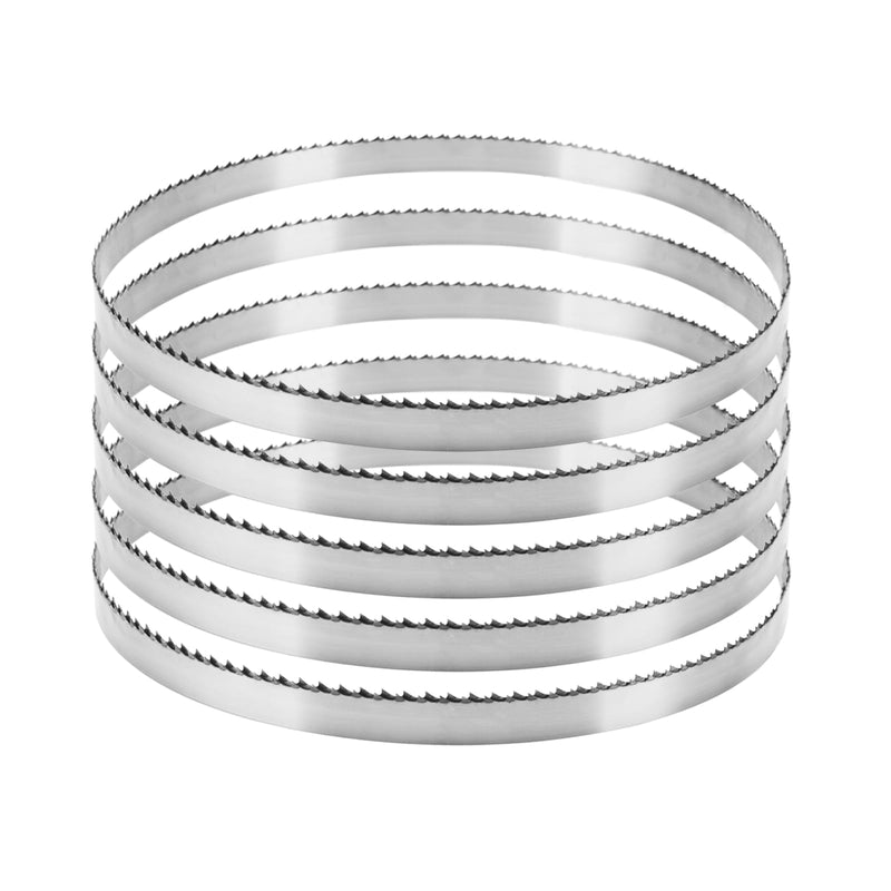 65" 4TPI x 5/8" x .020" Carbon Steel Meat Bandsaw Blades - 5 Pack for Commercial Bone Saw Machines - Rust-Proof Paper 65" for VVTLGM 1500W/1100W Band Saw