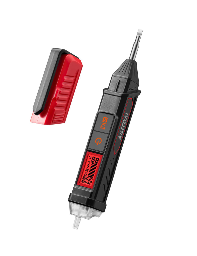 AstroAI VTS1000H Voltage Tester with Screwdriver, Non-Contact Electrical Tester, Dual Range AC 12V/70V-1000V, Live Wire Tester, Wire Breakpoint Finder, Audible Alarm, LCD Percentage Display