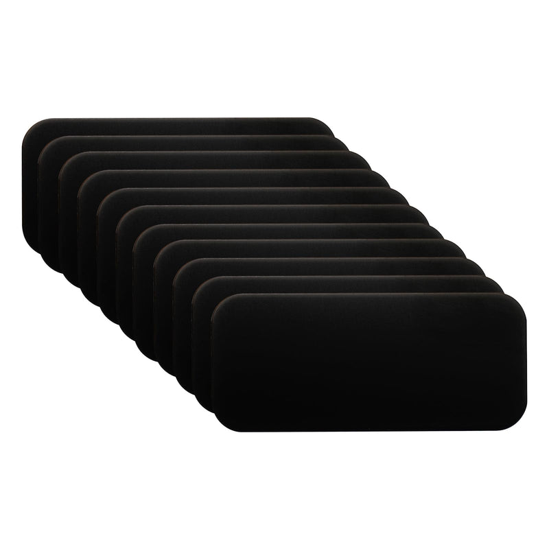 PATIKIL 2x1 Inch Anodized Aluminum Sheet Metal, 11 Pack Self Adhesive Laser Plates Engraving Blanks 0.5MM Thin for Crafting DIY House, Black