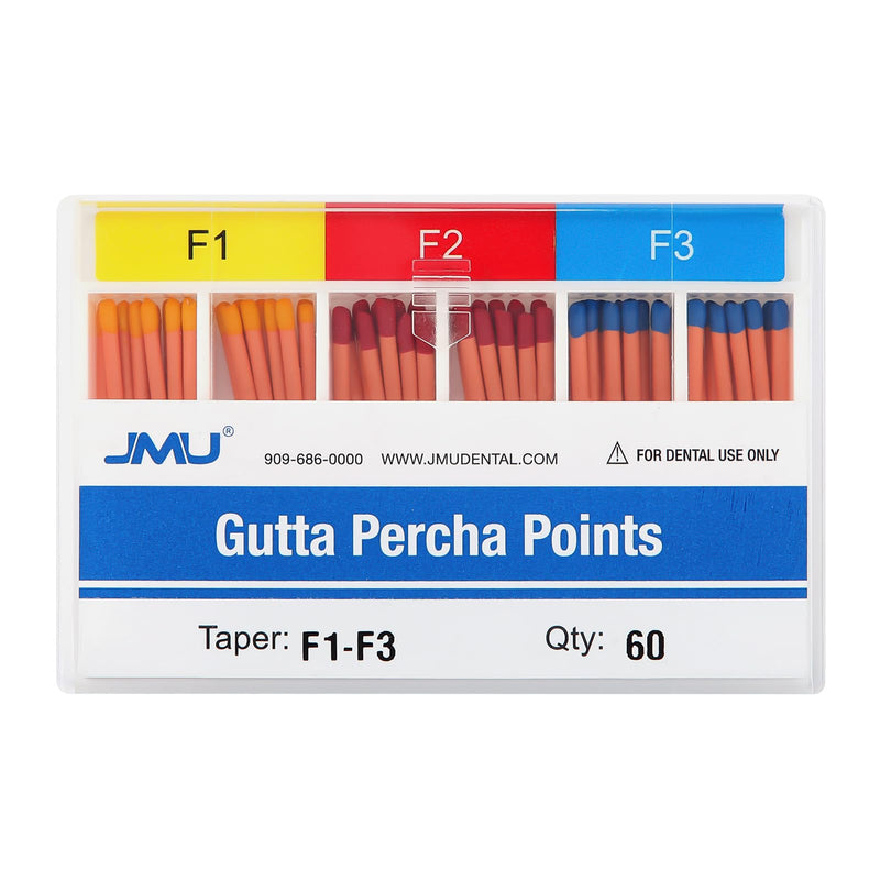JMU Gutta Percha Points, #F1-F3 Assorted, 60pcs/Pack 1