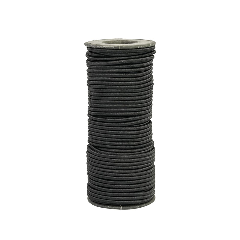 1/8 Inch Black Bungee Cord Roll, 100 Feet Heavy Duty Elastic Shock Cord Nylon Stretch String Kayak Bungee Rope for Luggage, Camping, Kayak, Tent Pole, Tie Downs (Black, 1/8 inch x 100 ft)