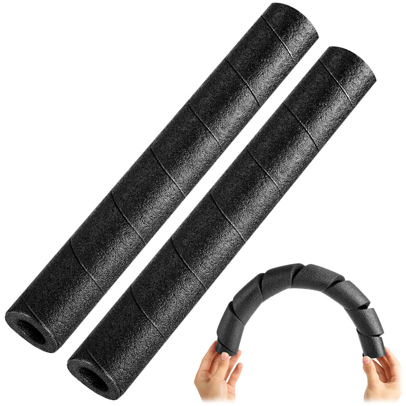2 Pcs Pipe Insulation Foam Wrap, 15.7 Inch Black Foam Pipe Protection Wrap Multi-Purpose Soft Foam Tubing for Outdoor Indoor Swimming Pool Handle Water Black -2 pcs
