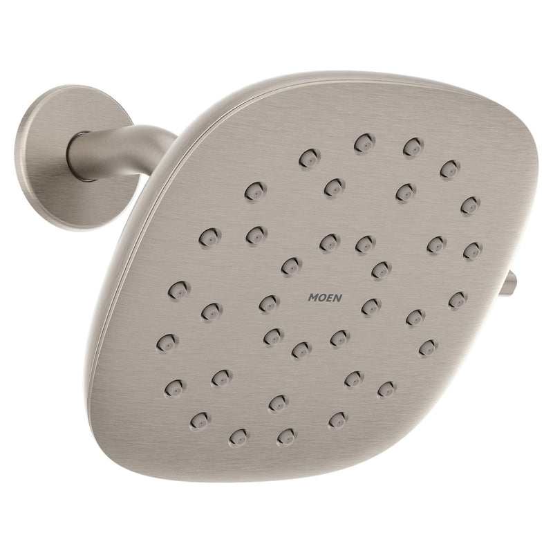 Moen Verso Eco-Performance Infiniti Dial Square Rain Shower Head, 6-Inch Diameter Spray Head, Spot Resist Nickel, 220R4EPSRN