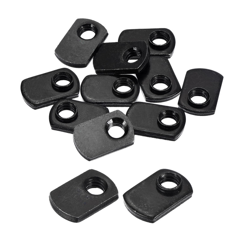 uxcell Slide in T-Nut with Offset Thread, 10Pcs 5/16"-18 Carbon Steel Zinc-Plating Nuts for T Track Extrusions 10