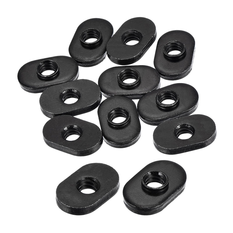 uxcell Centered Hole Sliding T-Nuts, 10Pcs 1/4"-20 Carbon Steel Zinc-Plating Nuts for T Track Extrusions 10