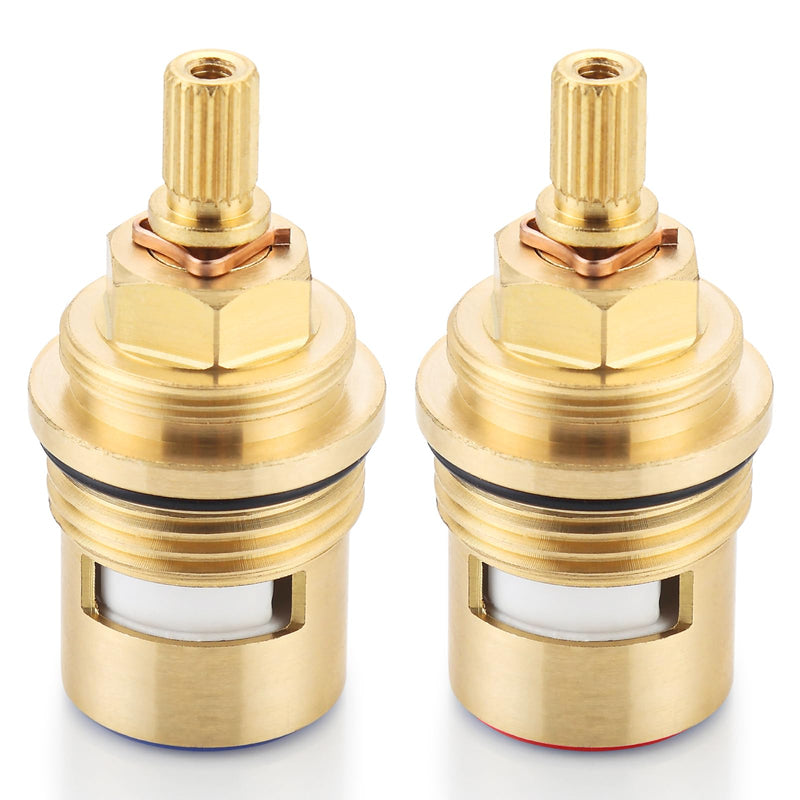 Faucet Cartridge Replacement for Kohler 1000187 1000188, Ceramic Valve Faucet Replacement Parts use in Deck Faucets with 3/4 inch Valves (Cold+Hot Cartridge) Cold+Hot Cartridge