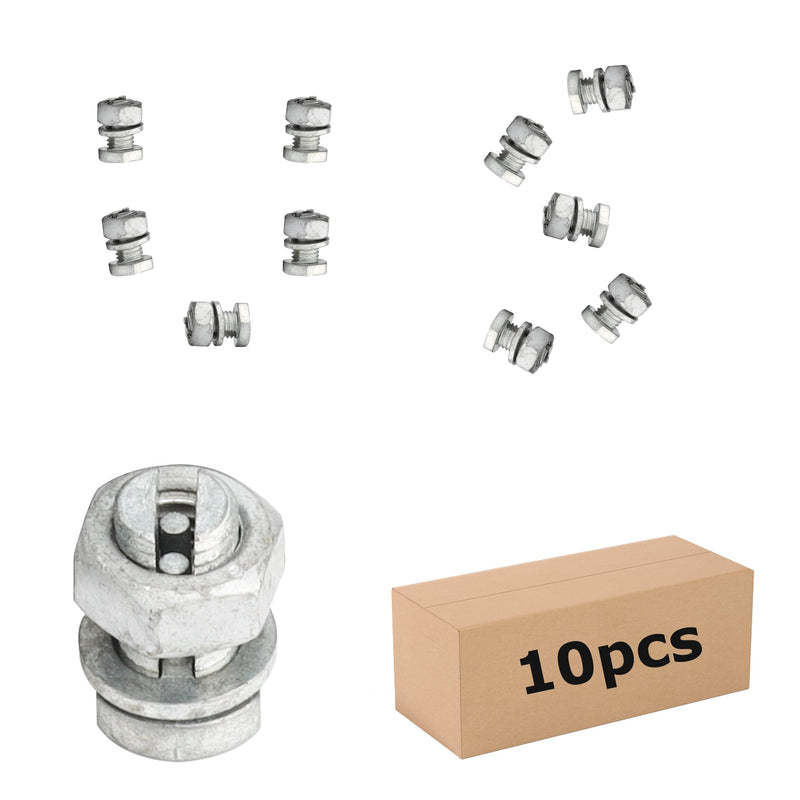 Split Bolts Electrical Fence Connector Wire Join Clamp Split Bolt Wire Connector for Electric Fence Wire 10 Pieces 10 pcs