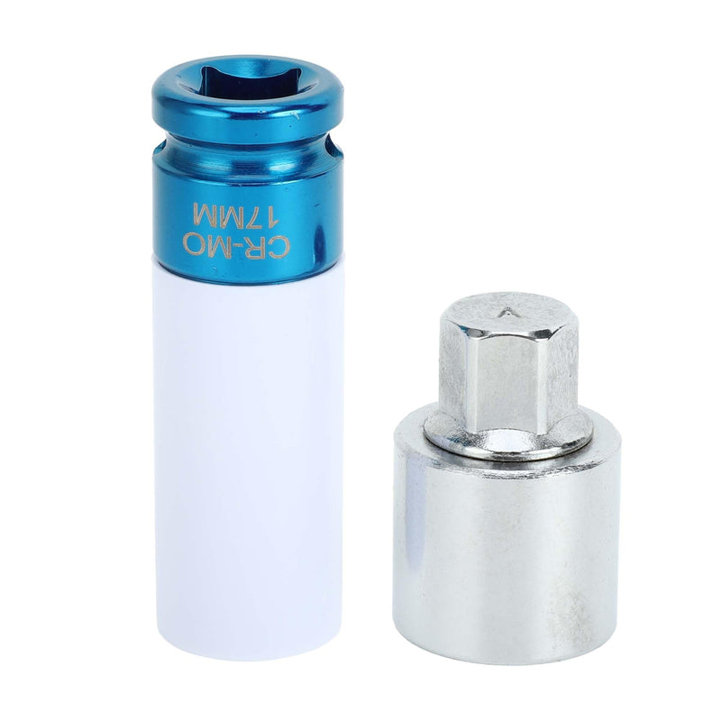 1 Set Wheel Lock Lugnut for Land Rover Range Rover Type a Anti-theft Screw Nut Removal Key Socket with 17mm Adapter