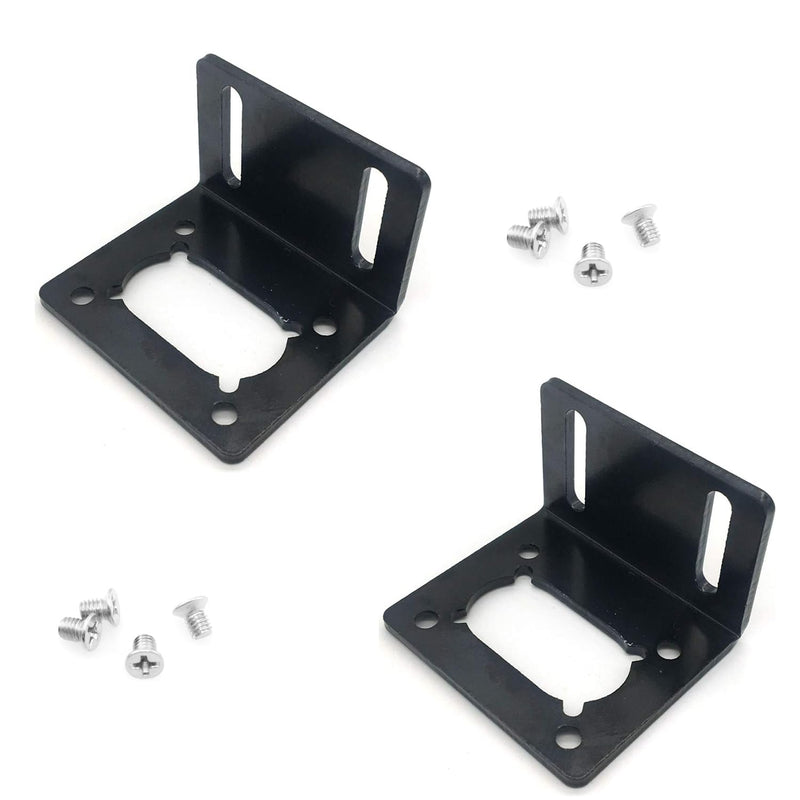 2Pcs 370 Motor Mounting Bracket with Screw Worm Gear Motor Bracket Holder Fixed Fastener DIY Parts DC Motor Mounting Bracket Holder for JGY-370 & A58SW31ZY DC Worm Motor 370 Motor Bracket