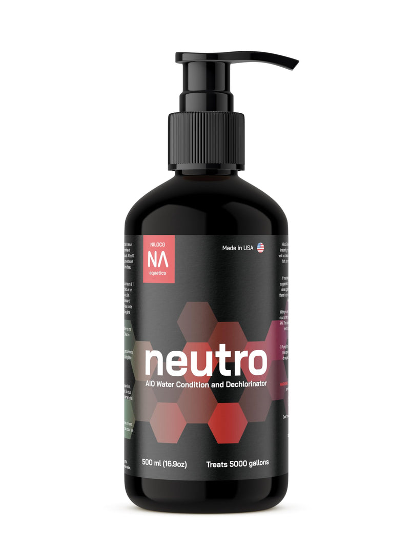 NilocG Aquatics Neutro AIO Water Conditioner and Dechlorinator, 500ml/16.9 oz, Treats 5000 gallons