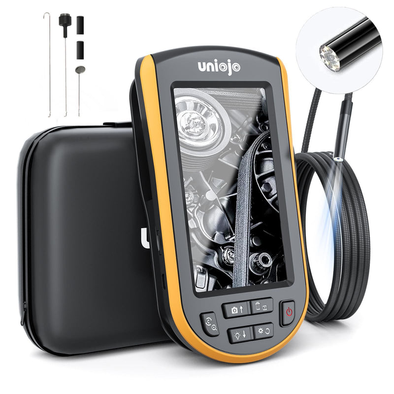 5.2mm Borescope, Endoscope Camera with Light, 1080P HD Inspection Camera with 4.3" LCD Screen, IP67 Waterproof Snake Camera with 8 LED Lights, Cool Gadgets for Men, with 32GB Card, Carrying Case Single len