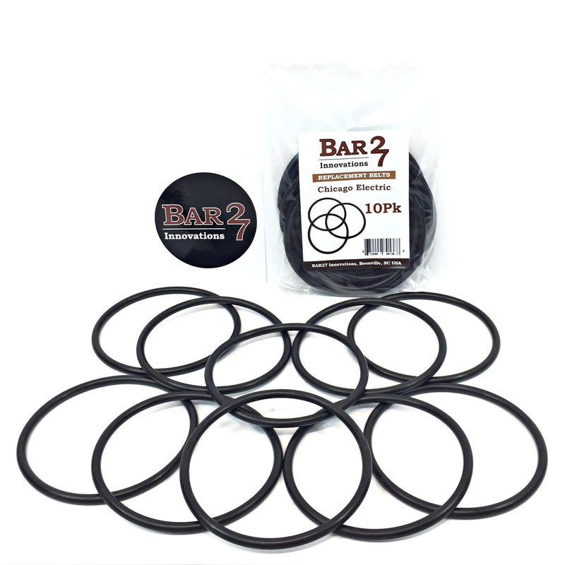 Bar27 Brand 10 Pack Replacement Drive Belts for Chicago Electric Central Machinery ABN Viyuki Rock Tumblers