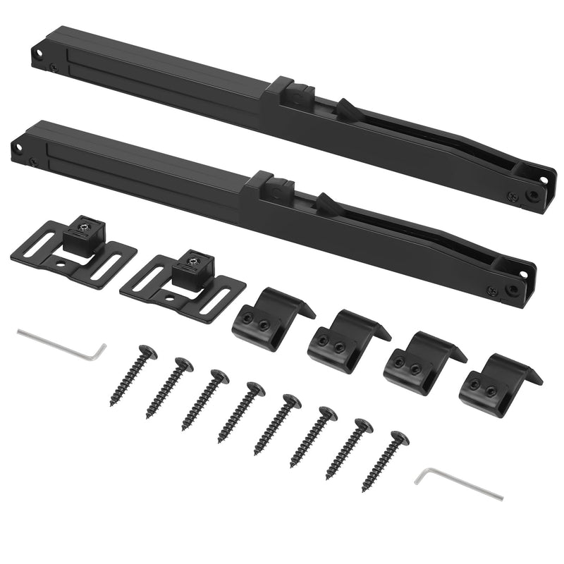 2PCS Hole-Free Barn Door Soft Close Mechanism, Upgraded Design Sliding Door Hardware Spring Buffer Damper, One Way Operation Invisible Door Stopper Adjustable Actuators with Actuator Spacers